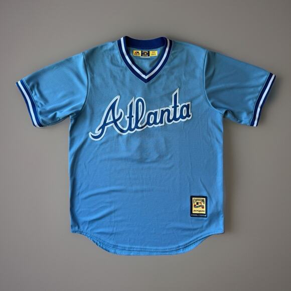 Dale Murphy Atlanta Braves Jersey Medium Blue Majestic Baseball MLB Sportswear - Picture 1 of 8